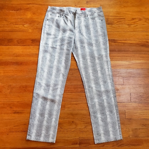 V Cristina silver striped Jean's size 12 - Picture 5 of 7